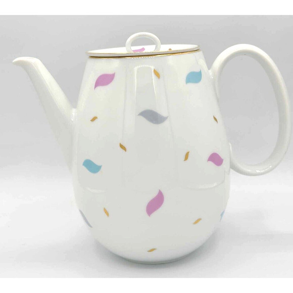 Johann Haviland 4 Person Tea Set: Tea Pot Sugar Creamer, 4 Trio Cup+Saucer+Plate - Picture 4 of 16